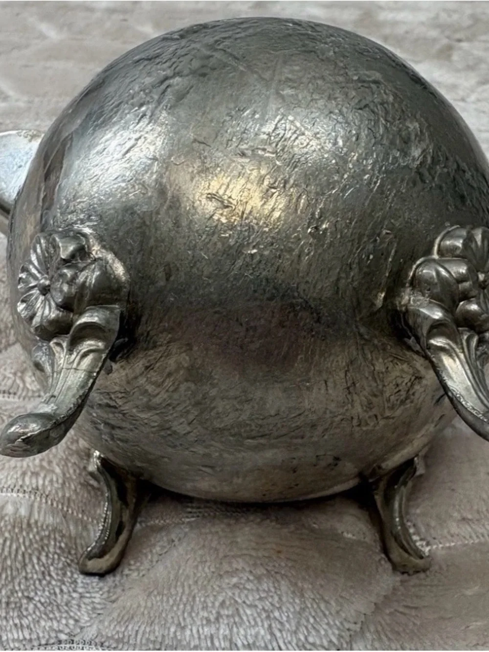 Silver-Tone Footed Serving Bowl - Classic Home Dining